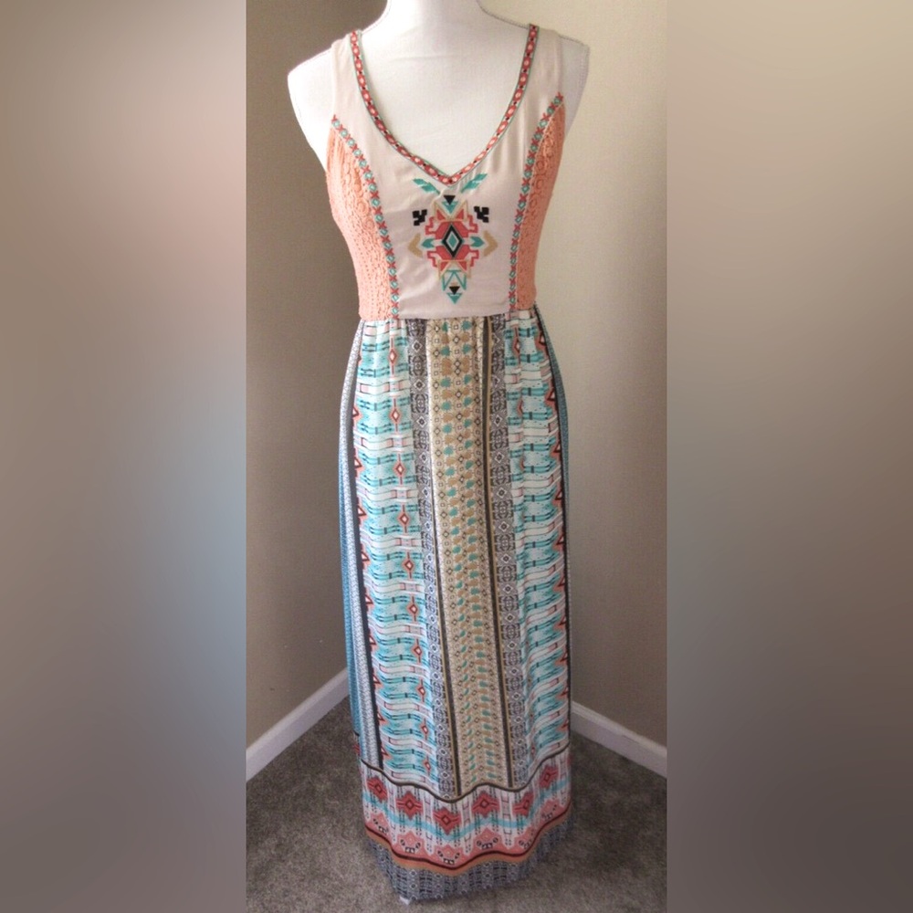 Flying Tomato Women’s Boho Tribal Dress, Multicolored, Size S, NWOT, No Flaws